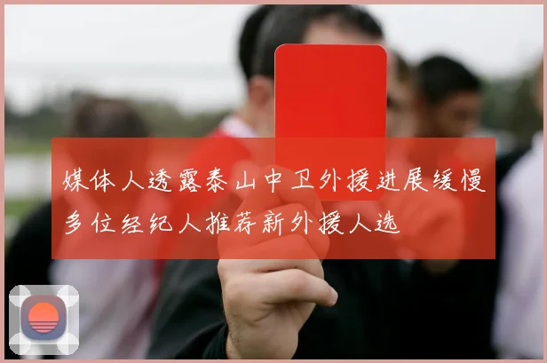媒体人透露泰山中卫外援进展缓慢多位经纪人推荐新外援人选